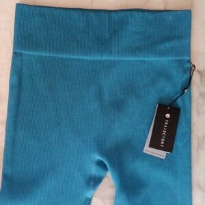 Trajectory Ribbed Blue Leggings